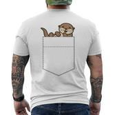Cute Otter Cute Pocket Otter T-Shirt mit Rückendruck