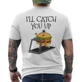 Fast-Food-Burger Fitness-Läufer Lustig T-Shirt mit Rückendruck