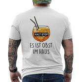 Fun Halt Stop Es Ist Obst Im Haus, Aperolian Spray Club Kurzärmliges Herren-T-Kurzärmliges Herren-T-Shirt in Weiß