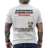 Glückwunsch Zum Flucht Zum Farewell Jobwechsel T-Shirt mit Rückendruck