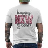 Silvester-Frohes Neues Jahr 2024-Party Blue T-Shirt mit Rückendruck