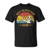 Best Beagle Dad Ever Retro Vintage Puppy Dog Daddy T-Shirt