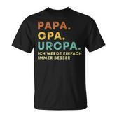 Bester Papa und Opa Retro T-Shirt, Perfekt für Vatertag