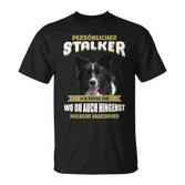 Border Collie With Border Collie Dog Motif T-Shirt