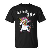 Ich Bin 29 Plus Unicorn Dab Dabbing Unicorn T-Shirt