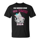 Ich Werde Eine Große Schwester 2024 Cat  T-Shirt