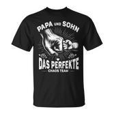 Papa Und Sohn Das Perfekte Chaos Team Father's Birthday T-Shirt