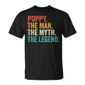 Poppy Der Mann Der Mythos Die Legende -Intage-Vatertag T-Shirt
