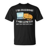I Are Programmer Computer Scientist Computer Cat T-Shirt