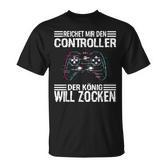 Ps5 Console Gamer Zocken Reichet Mir Den Controller König T-Shirt