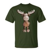 Crazy Elk I Deer Reindeer Fun Hunting Christmas Animal Motif T-Shirt