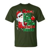 Ich Bin Nur Zum Essen Hier T-Shirt, Santa Claus Motiv für Frohe Weihnachten
