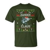 Zander Claus Christmas Jumper For Fishermen Christmas T-Shirt