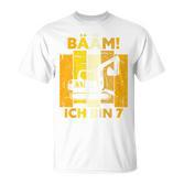 Children's Bäm Ich Bin 7 Sieben Jahre Boy 7Th Birthday Digger T-Shirt