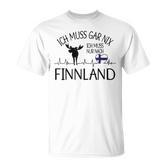 Ich Muss Gar Nix Ich Muss Nur Nach Finland Gray S T-Shirt