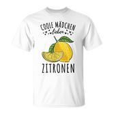 Sommer Coole Mädchen Lieben Zitronen T-Shirt