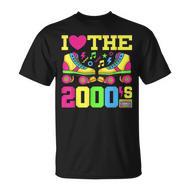 I Love The 2000'S Theme Party Costume 00S Outfit Early 2000S Men's T-shirt  Back Print - Thegiftio UK