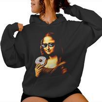 Sweat-shirt Noir Mona Lisa / Joconde - Homme Et Enfant, Tailles S à XXXL
