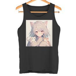 Anime- Und Katzenliebhaber Für Nager Manga Kawaii Graphic Otaku Tank Top - Seseable