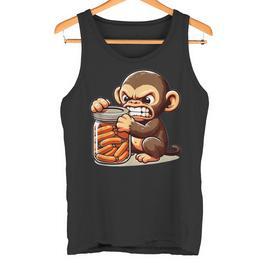 Frustrierter Monkey Will Sausage Tank Top - Seseable