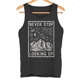 Hören Sie Nie Auf Nach Astronomie Zu Suchen Sternenbeobachtung Retro Tank Top - Seseable