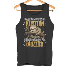 Mein Menschen Kostüm Eigentlich Bin Ich Faultier My People Costume Tank Top - Seseable