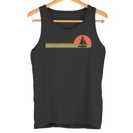 Sailing Boat Retrointage Sailing Catamaran Skipper Sailer Tank Top - Seseable