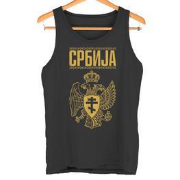 Serbia Serbian Serb Srbija Eagle Tank Top - Seseable