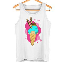 Summer Dessert Ice Cream Cone Waffle Ice Cream S Tank Top - Seseable