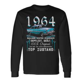 1964 Jahrgang Mann Frau 60 Years 60Th Oldtimer Langarmshirts - Seseable