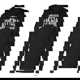 Amsterdam Netherlands Varsity Style Text Langarmshirts - Seseable
