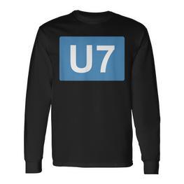 Berlin U-Bahn Line U7 Souvenir Langarmshirts - Seseable