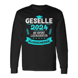 Bestandene Gesellenprüfung Gesellenbrief Azubi Geselle 2024 Langarmshirts - Seseable