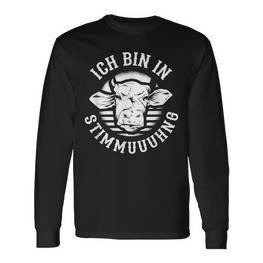 'Bin In Stimmuuhng' Cows Cattle Farmer Milk Farm Farmer' Langarmshirts - Seseable