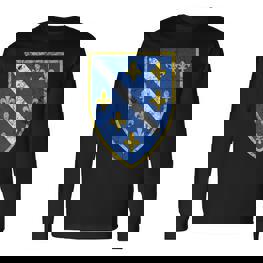 Bosnia Crest Grunge Flag Bosnia Langarmshirts - Seseable