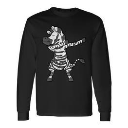 Cool Retro Vintage Grunge Style Dabbing Dab Zebra Langarmshirts - Seseable