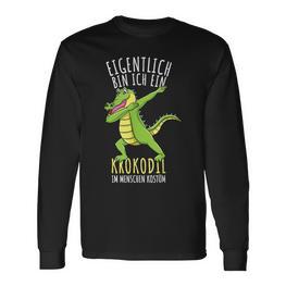 Dabbing Krokodil Kostüm Kinder Jungen Krokodil Langarmshirts - Seseable