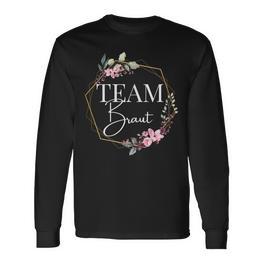 Damen Team Braut Junggesellenabschied Dezent Herz Jga Bride To Be Langarmshirts - Seseable