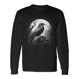 Dunkelheit Da Und Nichts Mehr Der Rabe Edgar Allan Poe Meme Langarmshirts - Seseable