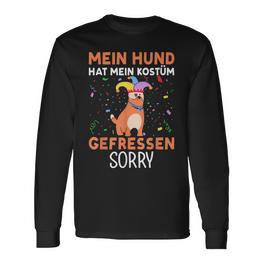 Fasching Mein Hund Hat Mein Kostüm Gefressen Carnival Langarmshirts - Seseable