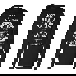 Grandpa Camping Slogan Cool Opas Ziehen Wohnwagen Langarmshirts - Seseable