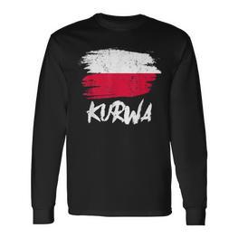 Kurwa Polska Poland Polish Langarmshirts - Seseable