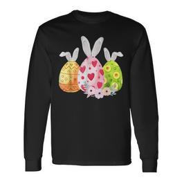 Niedliche Eier Ostern Tag Familie Matching Pyjama Ei Jagd Langarmshirts - Seseable