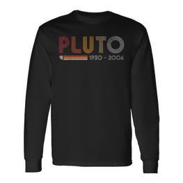 Pluto Vergiss Science And Astronomy Nerd Retro Langarmshirts - Seseable