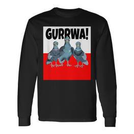 Polish Flag Gurrwa Kurwa Polish Wortwitz Langarmshirts - Seseable