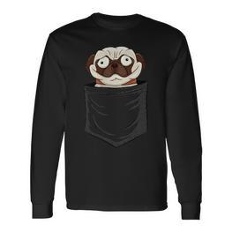 Pug Owners Crazy Pug In Bag Langarmshirts - Seseable