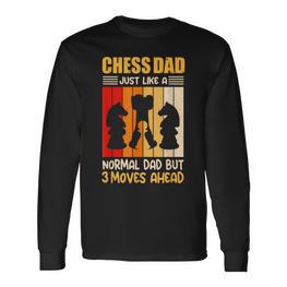 Schach Spielender Vater Schachmeister Langarmshirts - Seseable