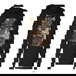 Steampunk Cat Kitten Steam Punk Langarmshirts - Seseable