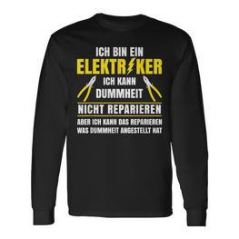 Stromriker Dummheit Reparieren Electronics German Language Langarmshirts - Seseable