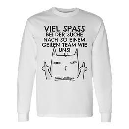 Jobwechsel Collegen Farewell Work Colleague Cat New Job White Langarmshirts - Seseable